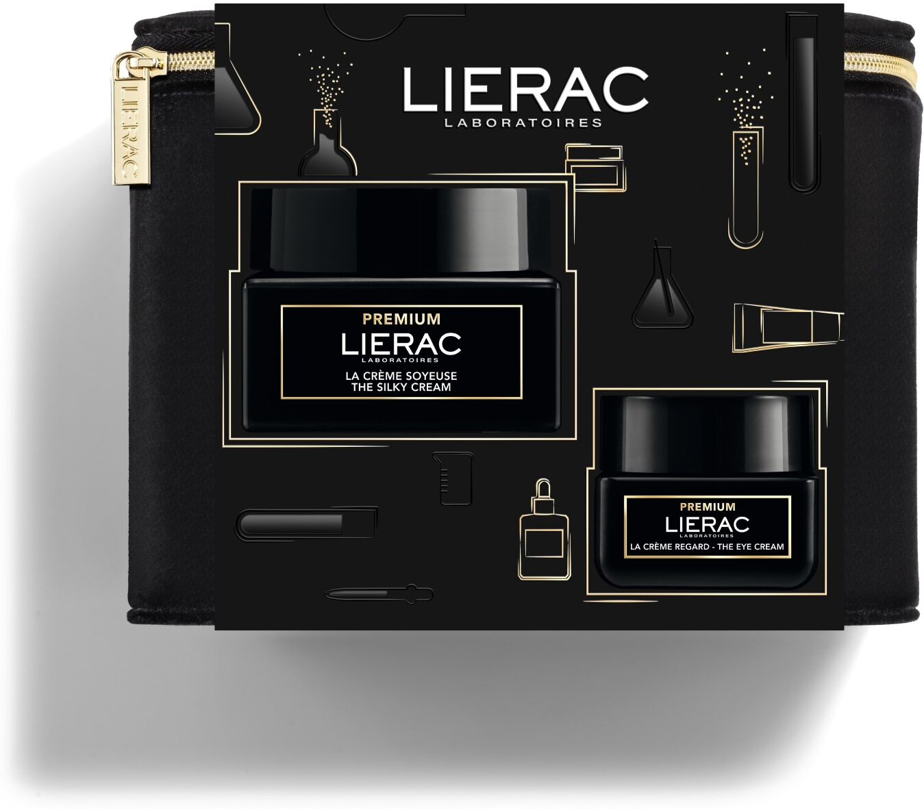 Lierac Premium Cofanetto Crema Soyeuse 50ml + Crema Occhi 20ml + Pochette