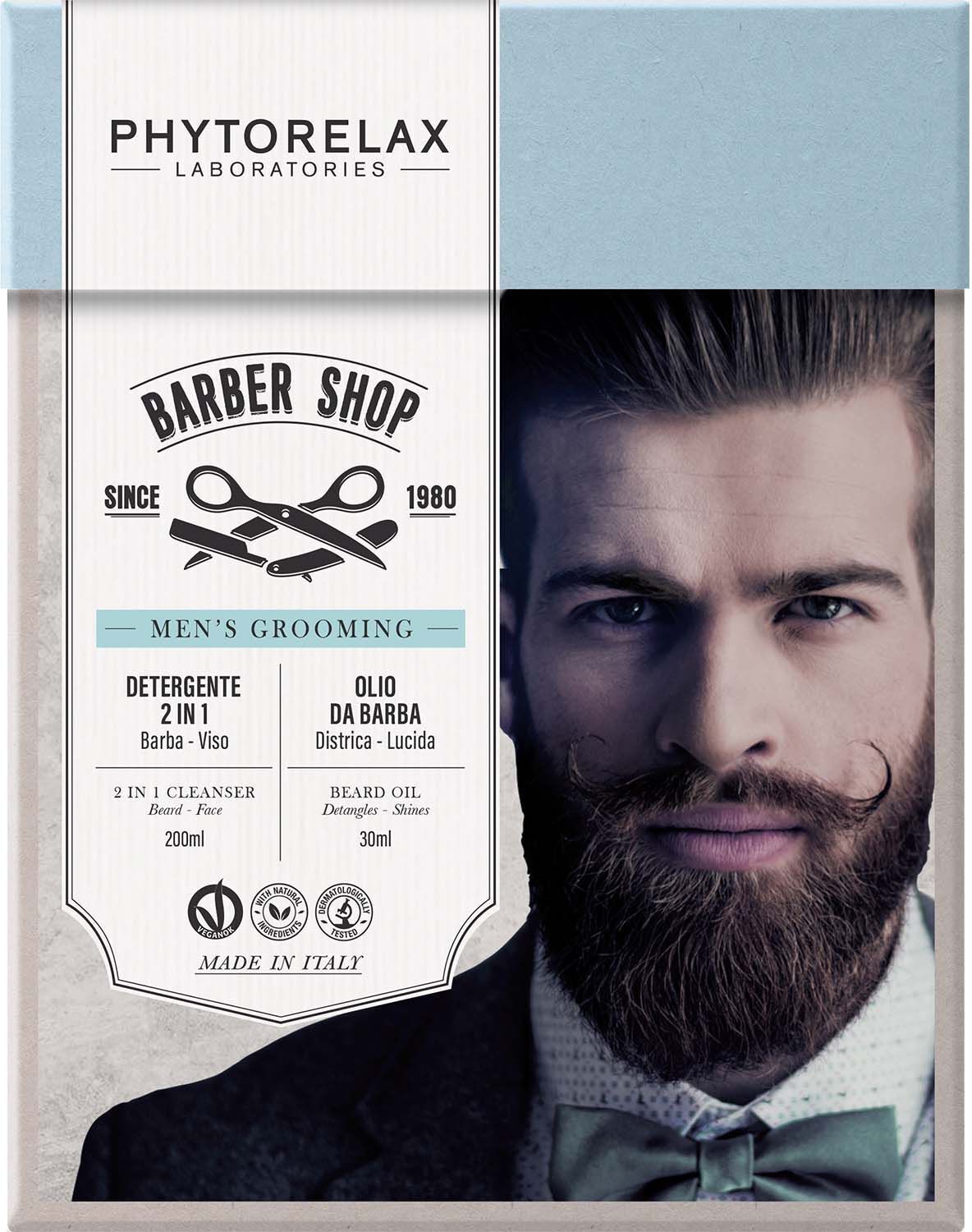 Phytorelax Barber Shop Detergente Barba E Viso 200ml + Olio Barba 30ml