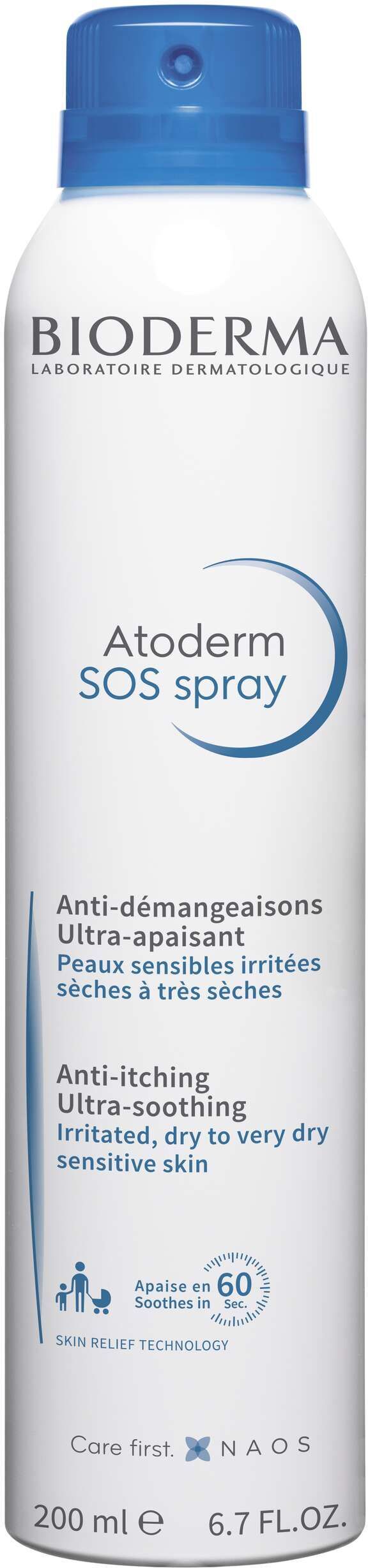 Bioderma Atoderm Sos Spray Antiprurito Pelle Atopica 200ml