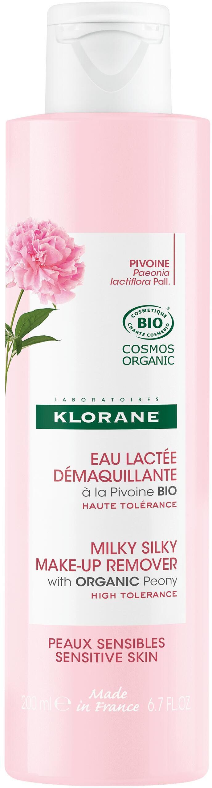 Klorane Acqua Latte Struccante Peonia Bio Pelle Sensibile 200ml