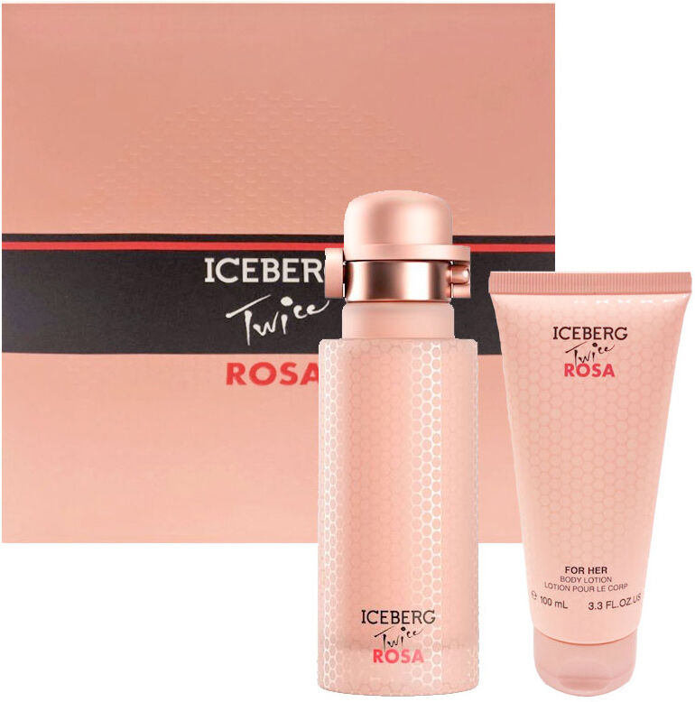 iceberg twice rosa set eau de toilette spray 125ml + lozione corpo 100ml