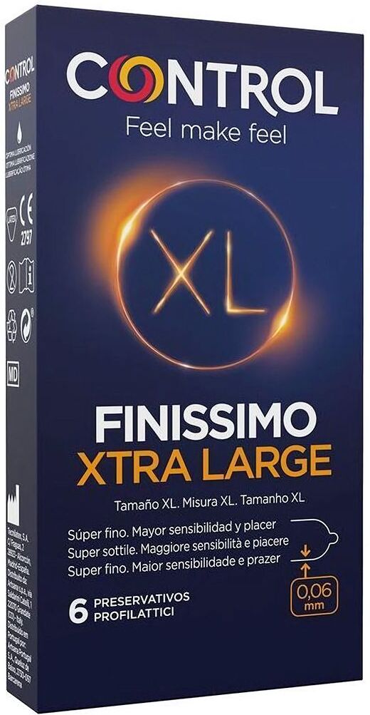 Control Finissimo Xl Xtra Large Profilattici Sottili 6 Pezzi