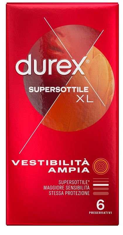 Durex Supersottile Xl Profilattico 6 Pezzi
