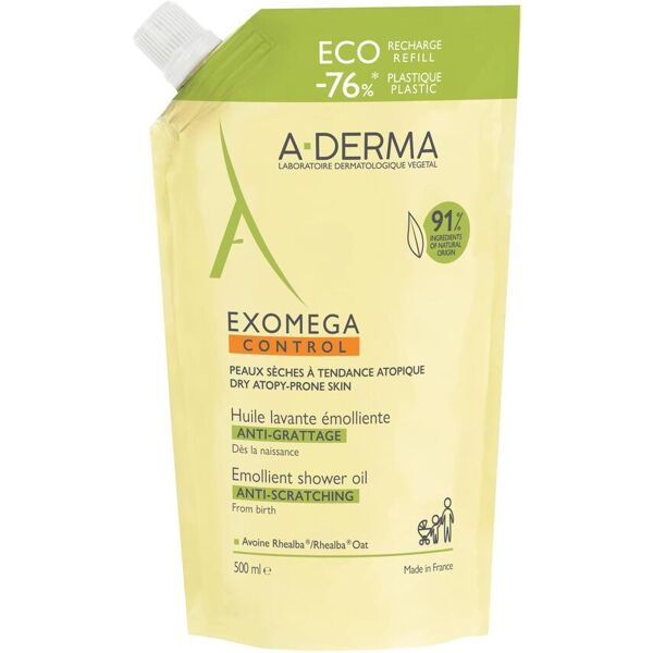 a-derma exomega control olio lavante detergente emolliente ricarica 500ml