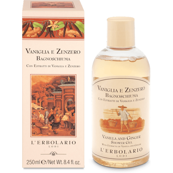 l'erbolario bagnoschiuma vaniglia e zenzero 250ml