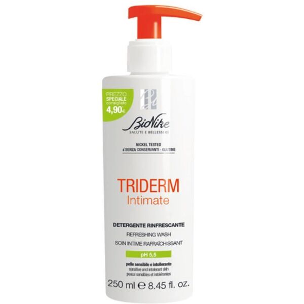 bionike triderm intimate detergente intimo rinfrescante 250ml