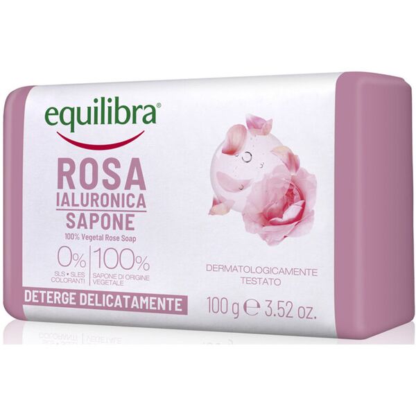 equilibra rosa ialuronica sapone 100% vegetale 100g