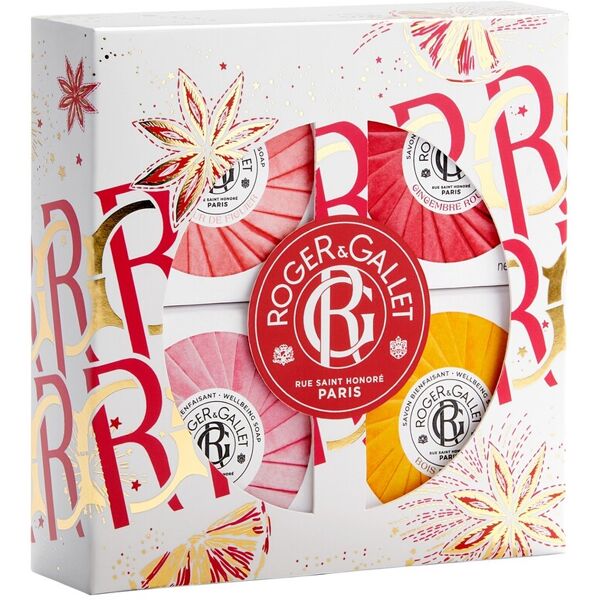 roger & gallet set saponette di benessere 4x50g