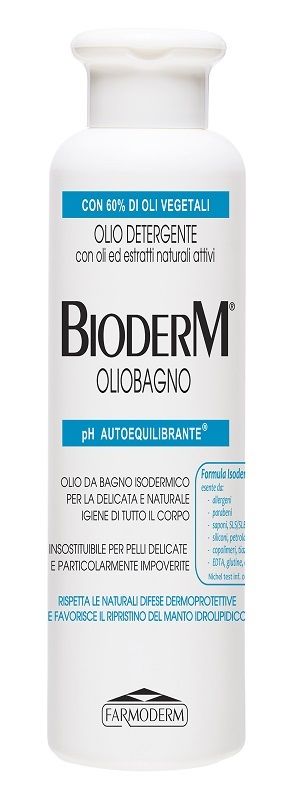 farmoderm bioderm olio bagno detergente dermoprotettivo 250ml