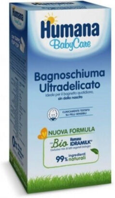 humana baby care bagnoschiuma ultradelicato 200ml