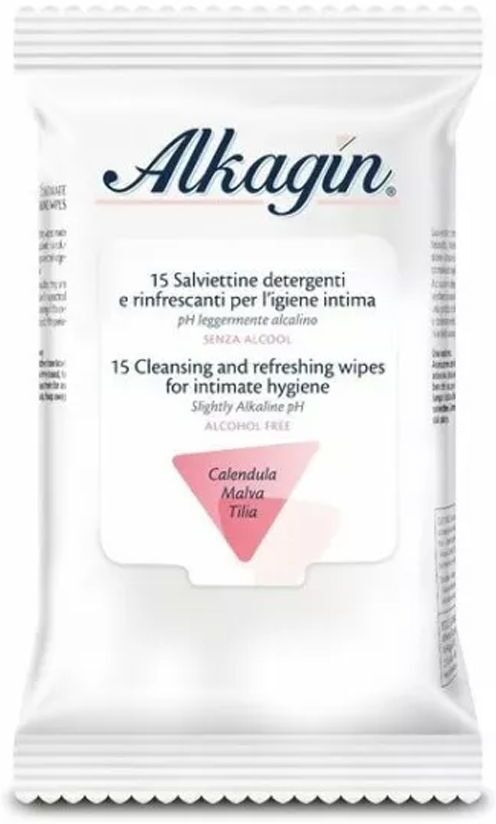 alkagyn alkagin salviette detergenti igiene intima 15 pezzi