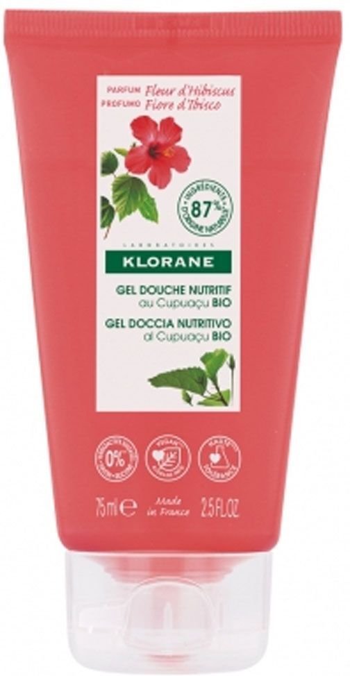 klorane gel doccia nutritivo al profumo fiore d'ibisco 75ml