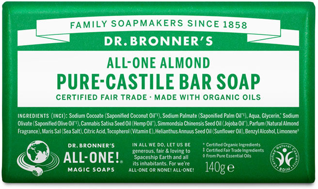 Dr. Bronner's Bar Soap Almond 140g