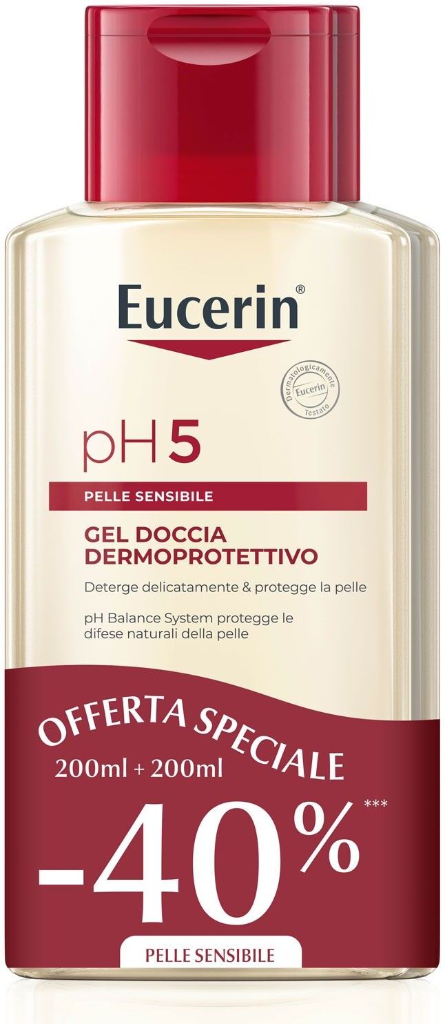 Eucerin Bipacco Ph5 Gel Doccia Dermoprotettivo 200ml+200ml