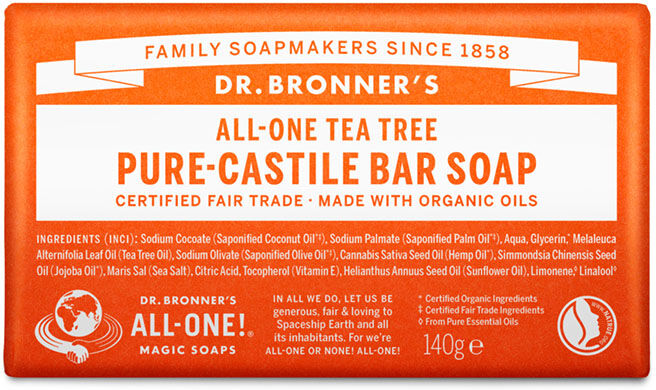 Dr. Bronner's Bar Soap Tea Tree 140g