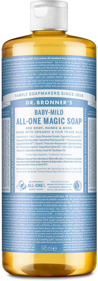 Dr. Bronner's 18 In 1 Liquid Soap Unscented 945ml