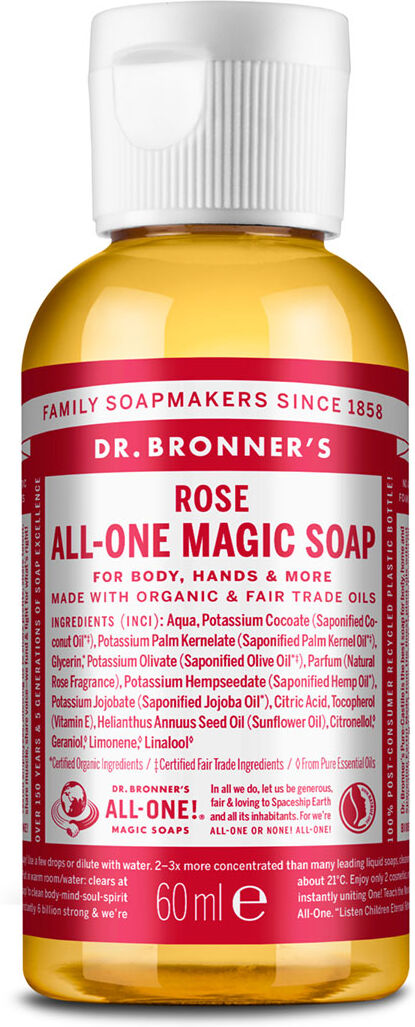 Dr. Bronner's 18-in-1 Liquid Soap Rose 60ml