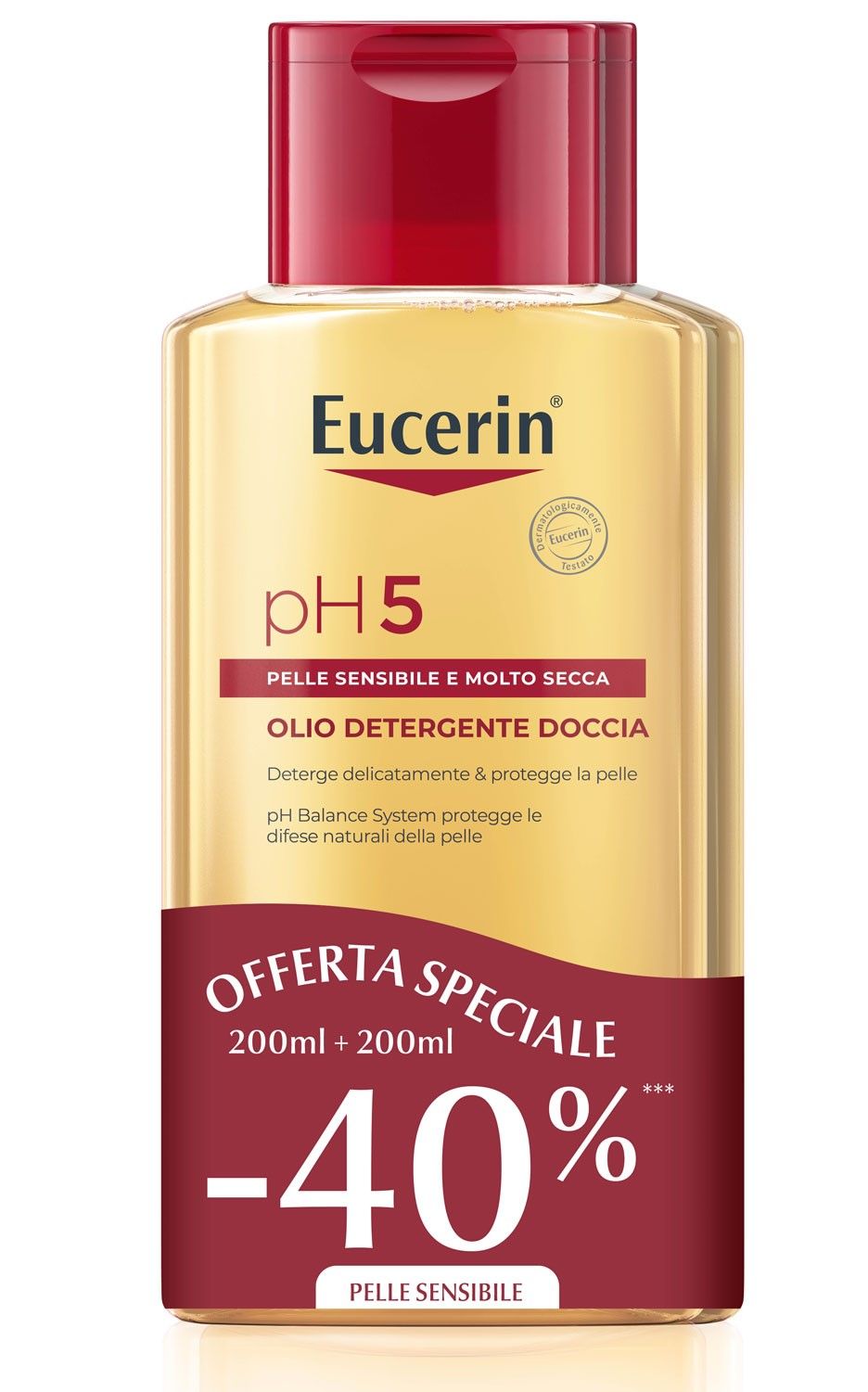 Eucerin Bipacco Ph5 Olio Detergente 200ml+200ml