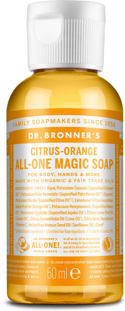 Dr. Bronner's Dr Bronner's Citrus Orange 18 In 1 Sapone Liquido 60ml