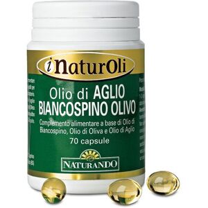 Naturando Olio Aglio Biancospino Olivo Integratore Pressione 70 Perle