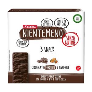 Enervit Nientemeno Snack Barretta Proteica Cioccolato Fondente E Mandorle 3x21g