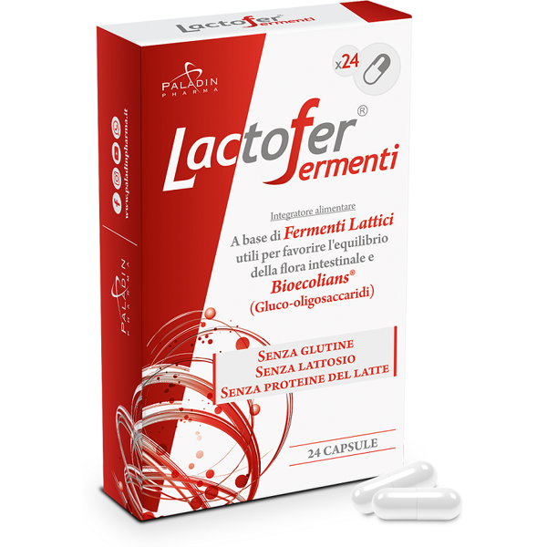 paladin pharma lactofer fermenti integratore fermenti lattici 24 capsule