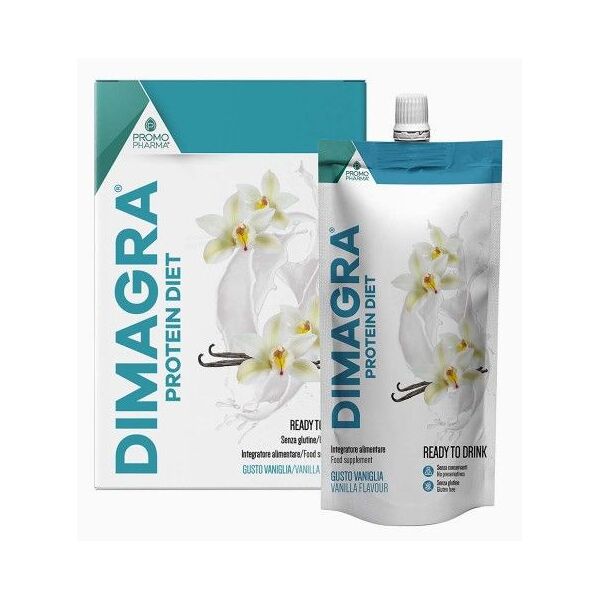 promopharma dimagra protein diet vaniglia integratore alimentare 7 pouch 220g