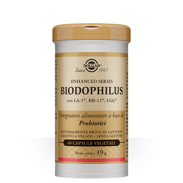 solgar biodophilus integratore fermenti lattici 60 capsule vegetali