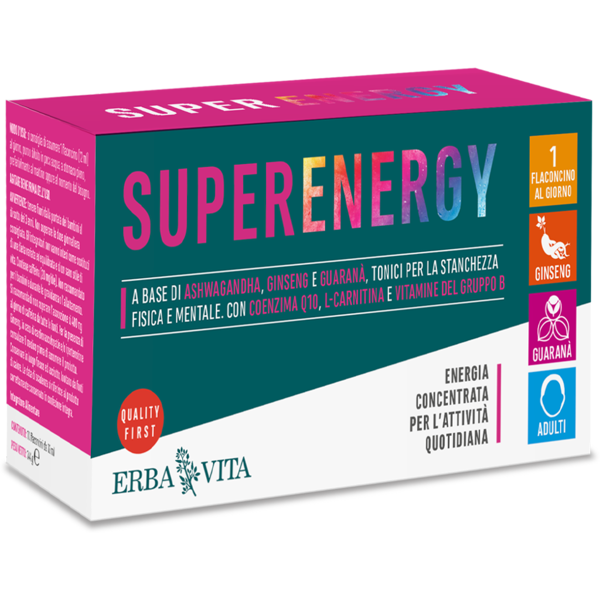 erba vita super energy integratore energetico 10 flaconcini