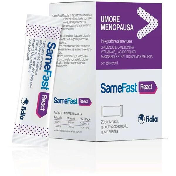 samefast react integratore menopausa 20 stick pack