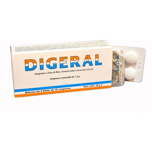 leader natural pharma srl digeral integratore acidità stomaco 20 compresse