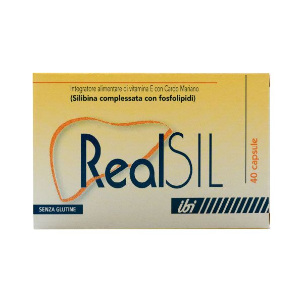 realsil 40 capsule integratore antiossidante disitossicante del fegato con vitamina e e cardo mariano