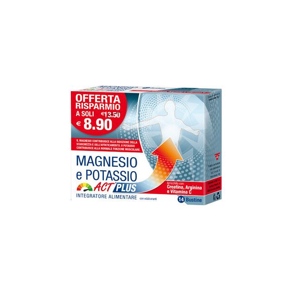 f&f magnesio e potassio act plus integratore 14 bustine