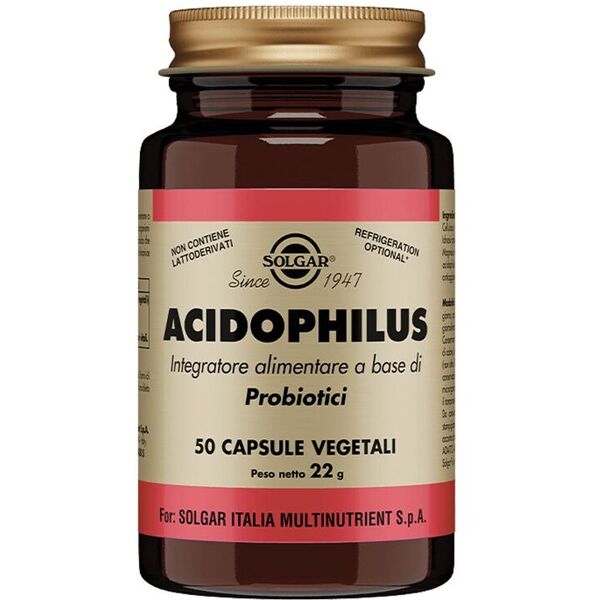 solgar acidophilus integratore flora intestinale 50 capsule vegetali