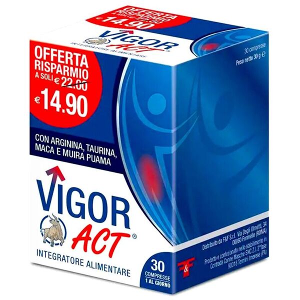 f&f vigor act integratore multivitaminico 30 compresse