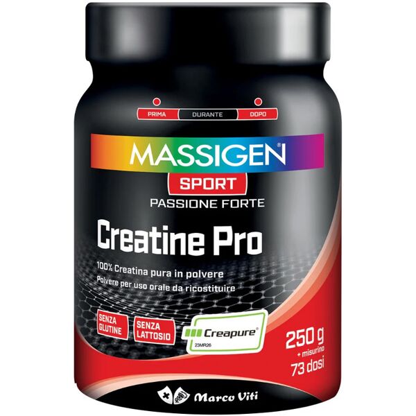 massigen sport creatine pro integratore creatina 250g