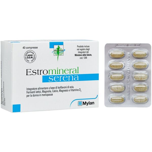 estromineral serena integratore menopausa senza glutine e lattosio 40 compresse