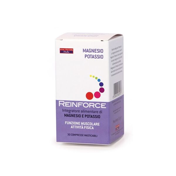 vital factors reinforce magnesio + potassio 30 compresse masticabili