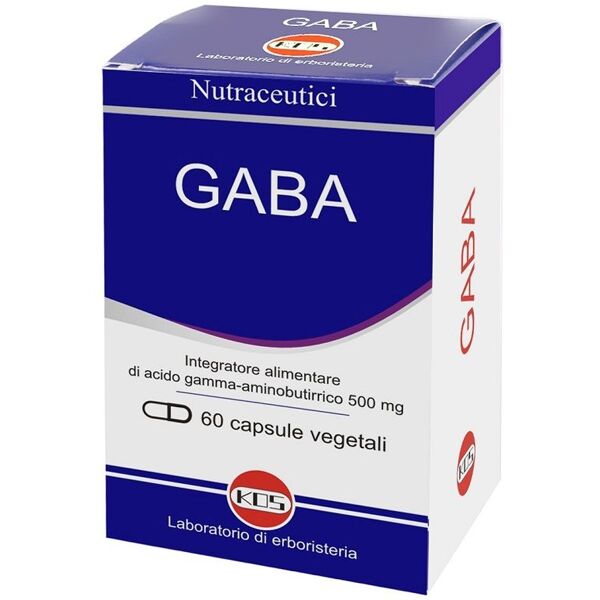 kos - laboratorio di erboristeria gaba 500mg integratore ansia e stress 60 capsule