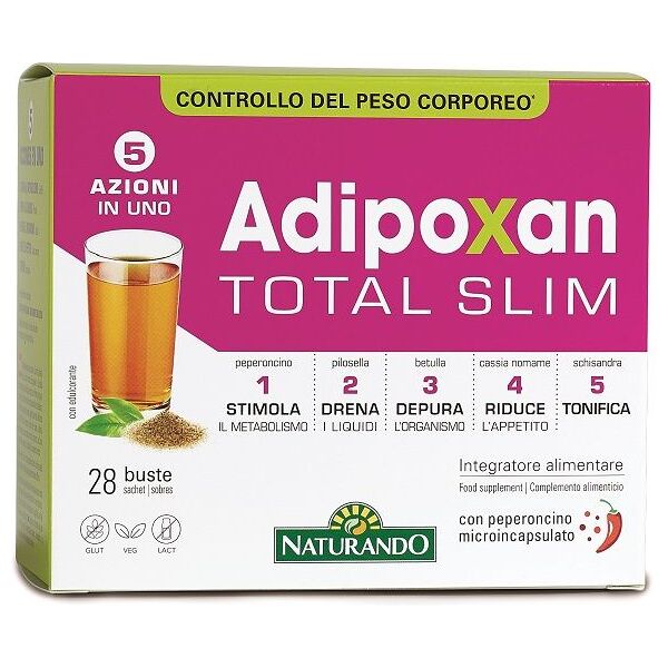 naturando adipoxan total slim controllo del peso corporeo 28 bustine