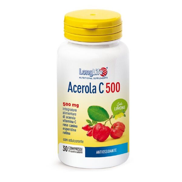 longlife acerola c500 limone integratore alimentare 30 compresse