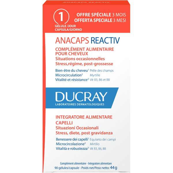 ducray anacaps reactiv integratore capelli 90 capsule