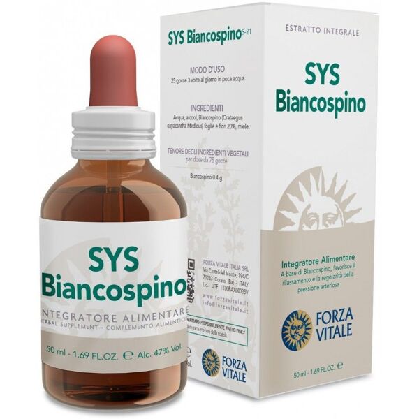 forza vitale sys biancospino gocce integratore alimentare 50ml