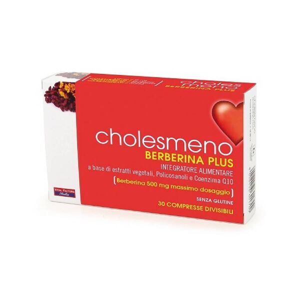 vital factors cholesmeno berberina plus integratore coenzima q10 30 compresse