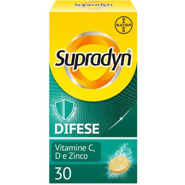 supradyn difese adulto integratore di vitamina c d e zinco 30 compresse effervescenti