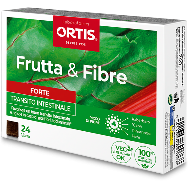 frutta&fibre frutta e fibre forte integratore transito intestinale 24 cubetti