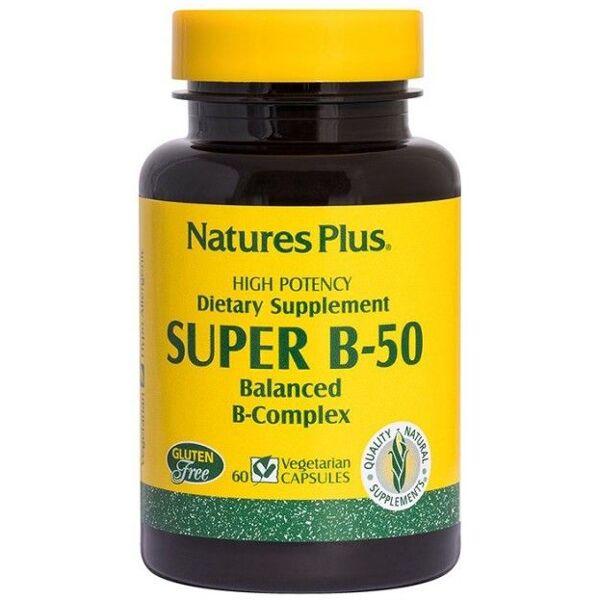 nature's plus super b50 integratore vitamina b 60 capsule