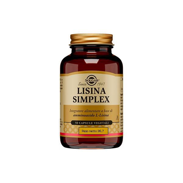 solgar lisina simplex integratore di aminoacidi 50 capsule