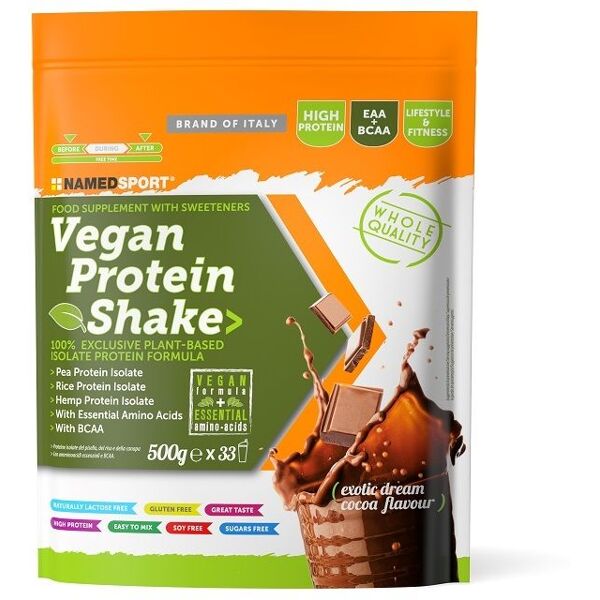 named sport vegan protein shake exotic dream cocoa 500g