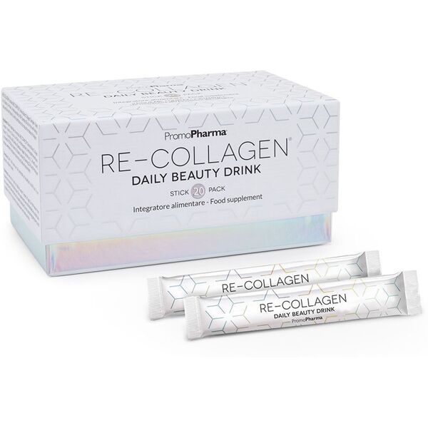 promopharma re-collagen daily beauty drink integratore collagene 20 stick